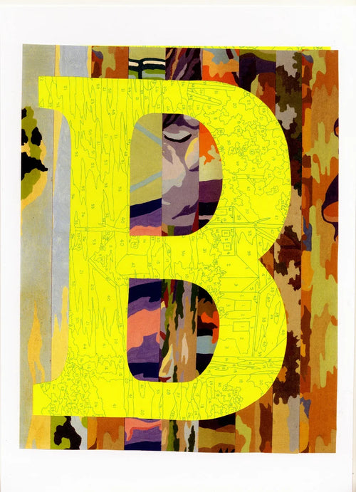 B Is For... Yellow alphabet print