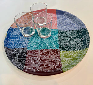Abstract Bridge, Wooden Tray, detail