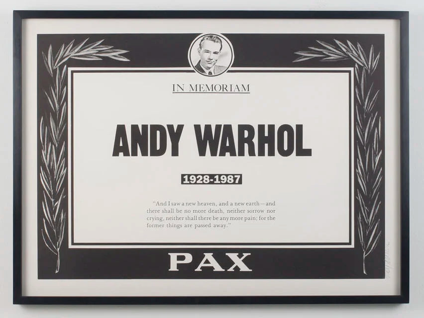 Andy Warhol Memorial Poster