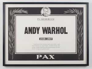 Andy Warhol Memorial Poster