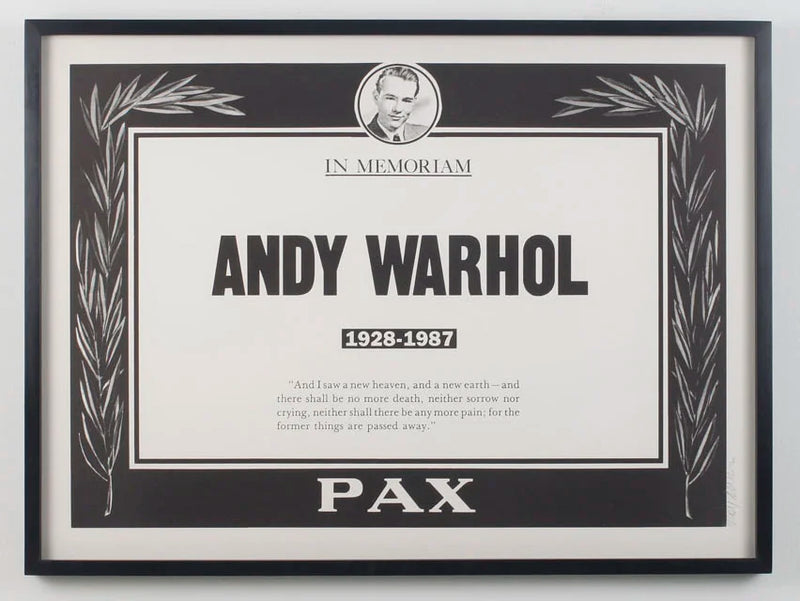 Andy Warhol Memorial Poster