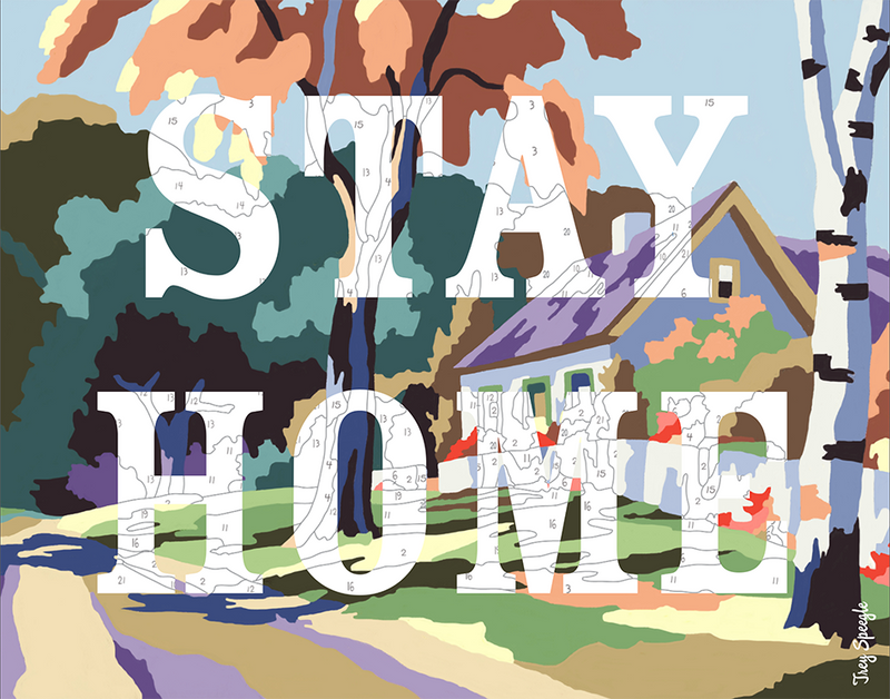 Stay Home, Framed Print