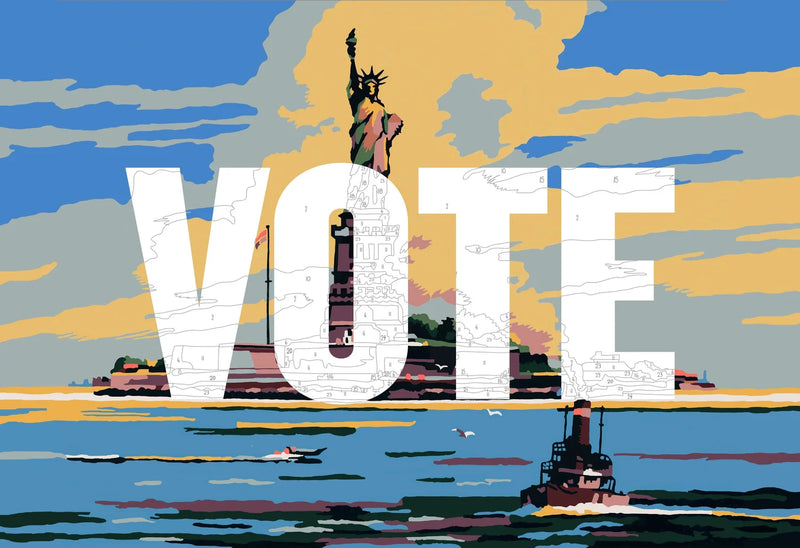 Vote, framed print